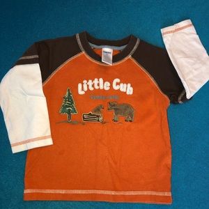 Gymboree Little Cub Tee with Double-Layer Sleeves